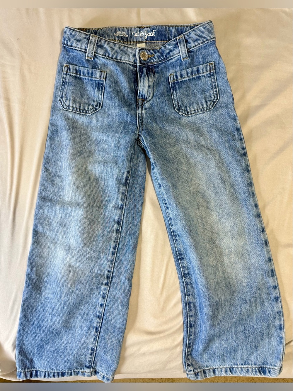 Cat & Jack Light Wash Wide Leg Jeans